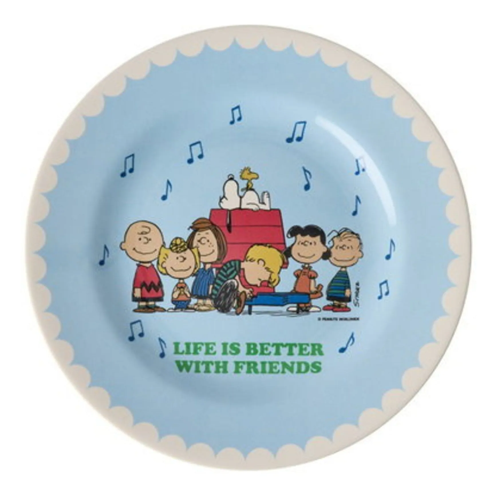 Rice Blue Life Is Better Together Melamine Plate - X Snoopy