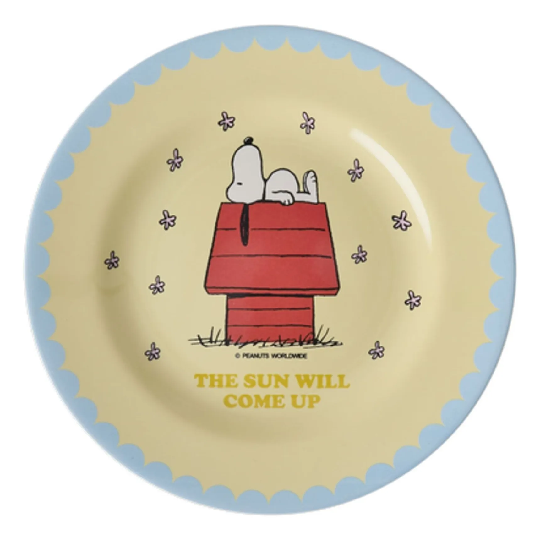 Rice Cream The Sun Will Come Up Melamine Plate - X Snoopy