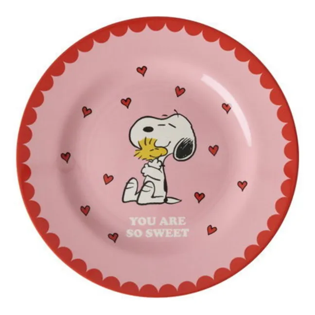 Plato de melamina You Are So Sweet - Arroz x Snoopy | Rosa