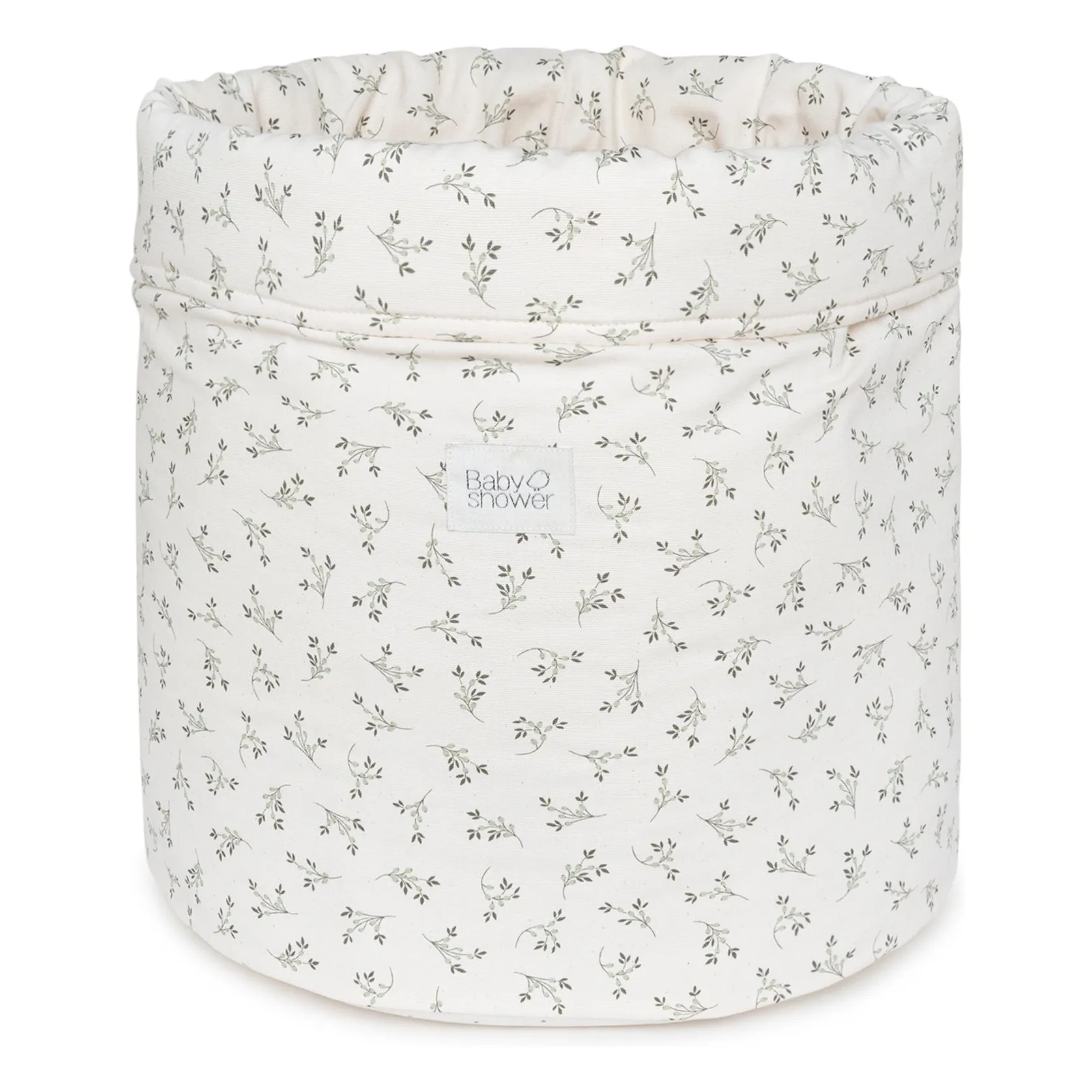 Babyshower Ecru Olive Bloom Toy Storage Basket