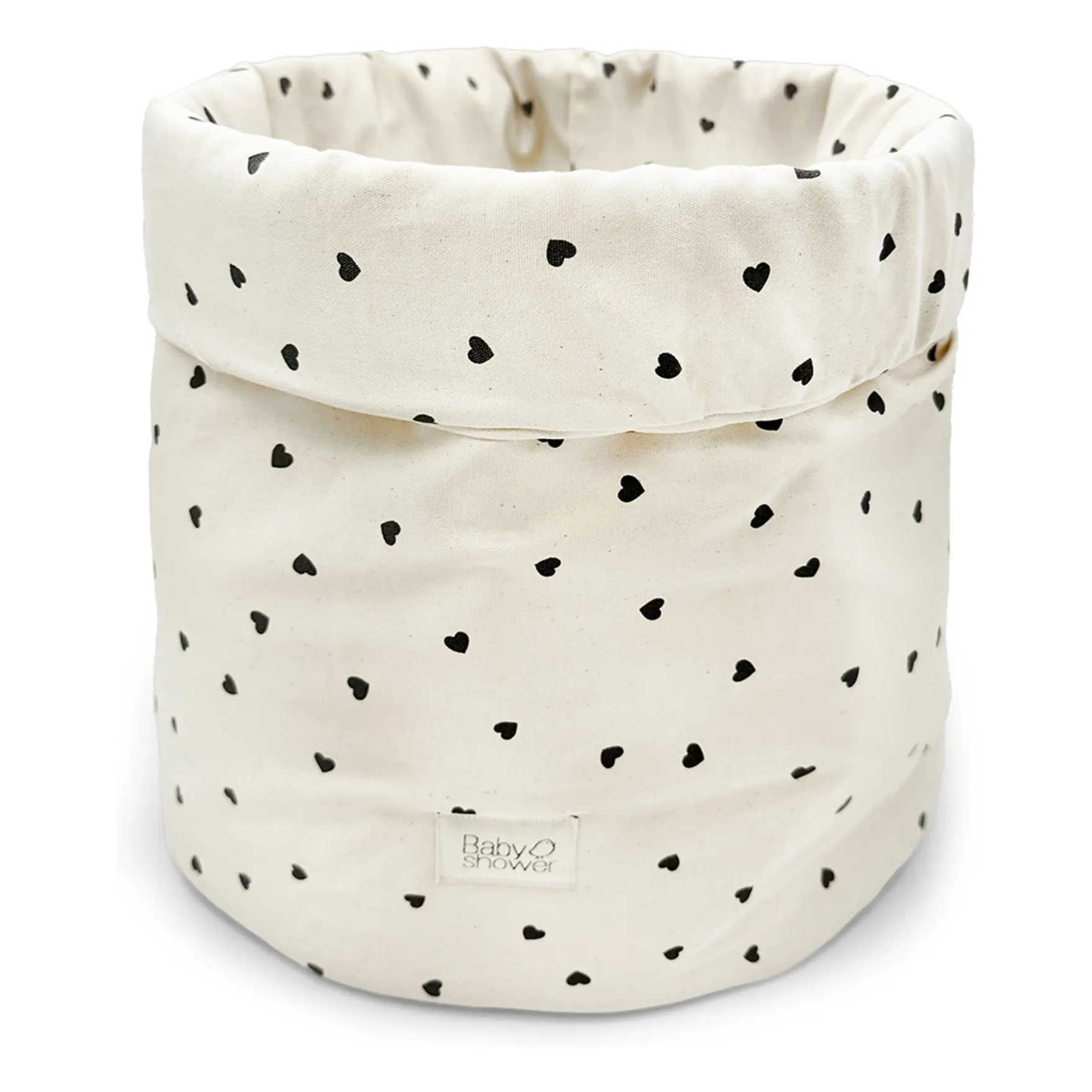 Babyshower Ecru Hearts Toy Storage Basket