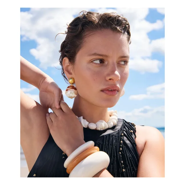 Ridge Cuff bracelet | Tangerine