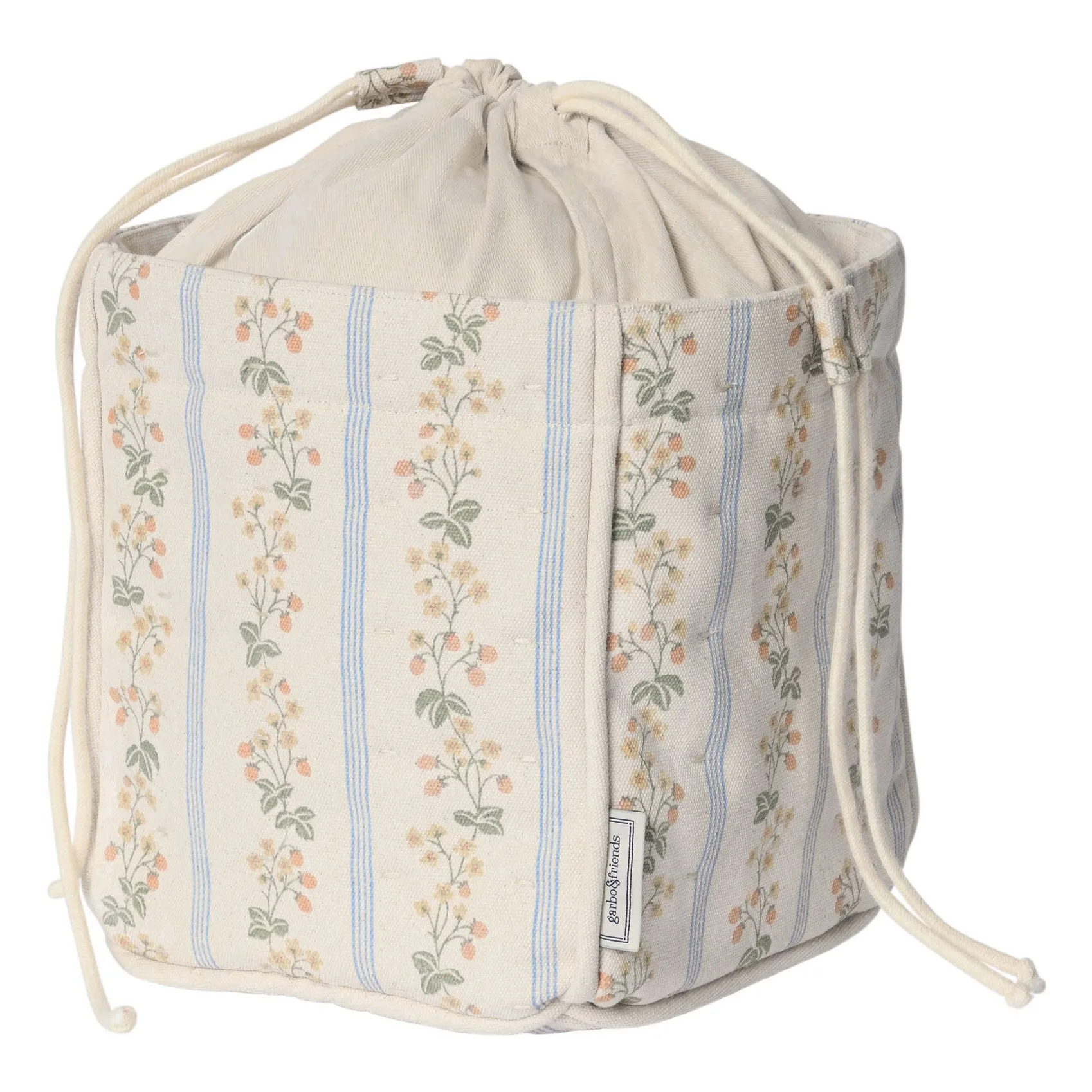 Garbo&Friends Ecru Strawberry Garland Storage Basket