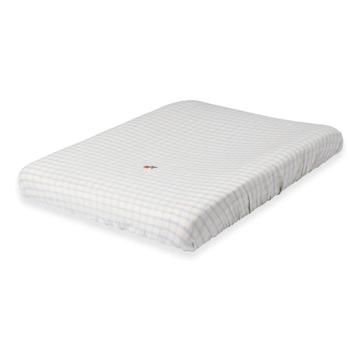 Garbo&Friends Light Blue Gingham Changing Mat Cover