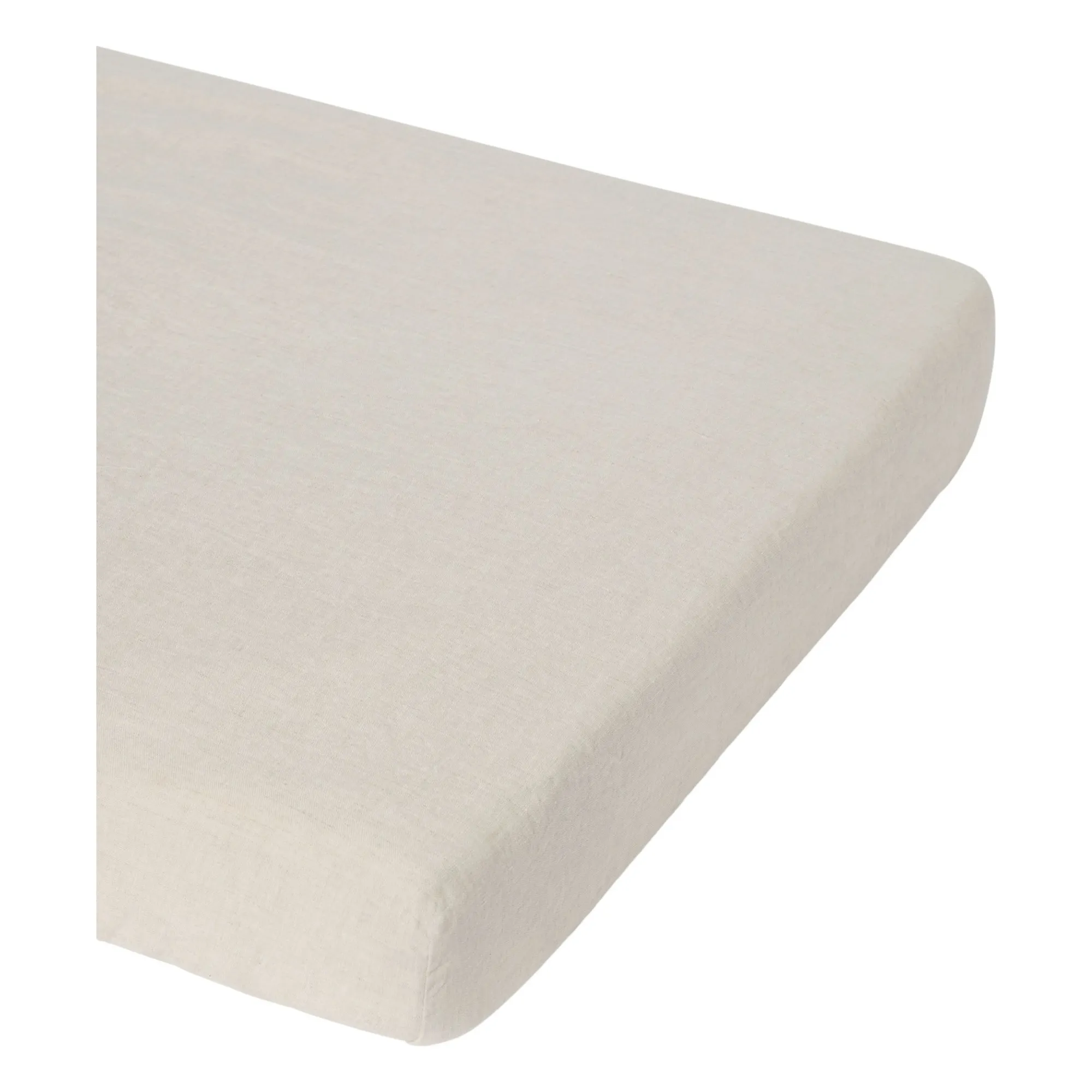 Garbo&Friends Beige Linen Fitted Sheet