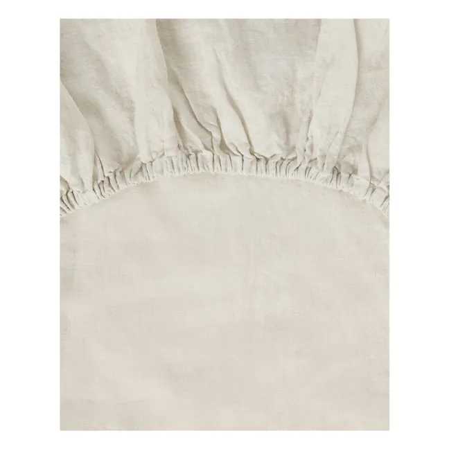 Drap-housse en lin | Beige
