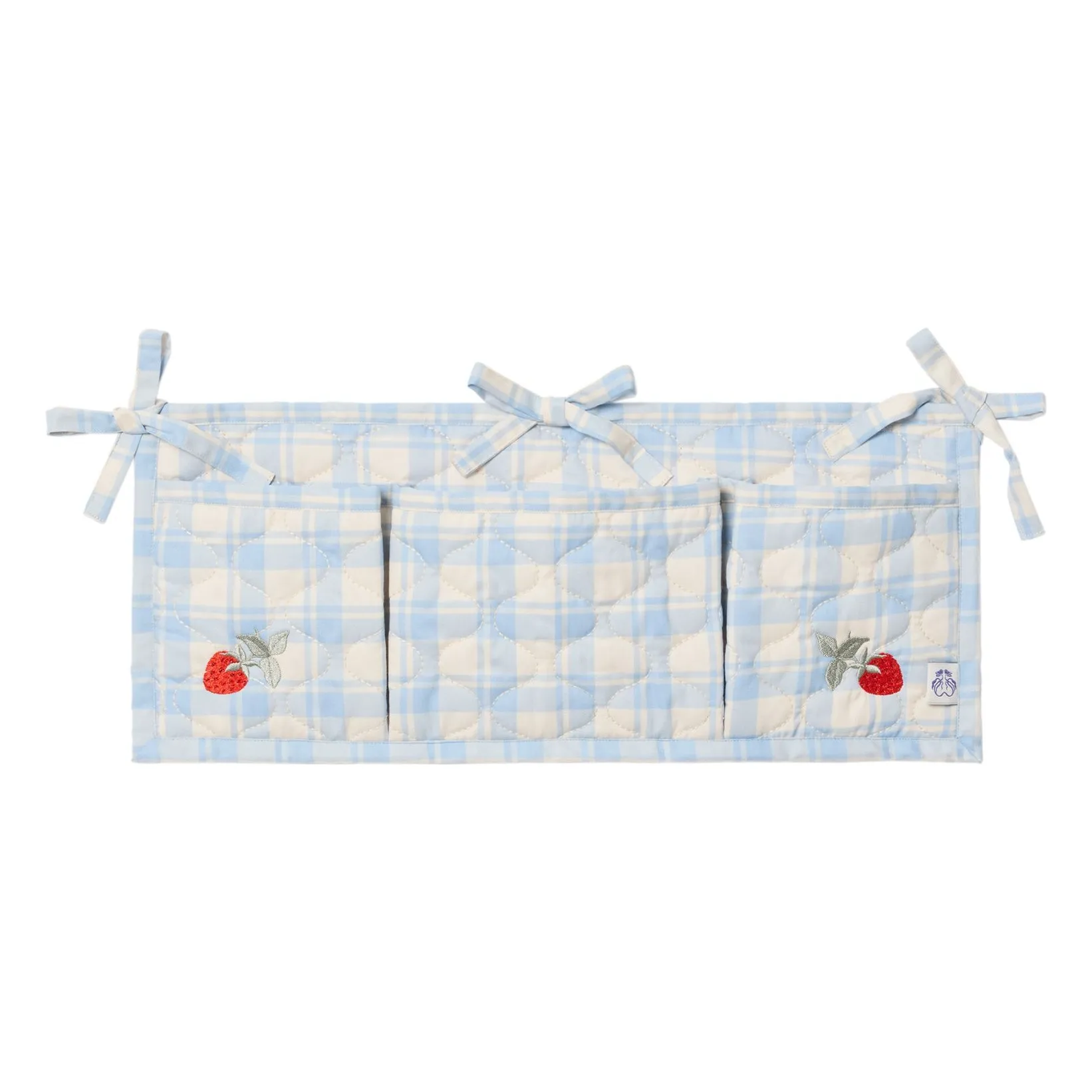 Garbo&Friends Light Blue Plaid Sky Crib Pouch