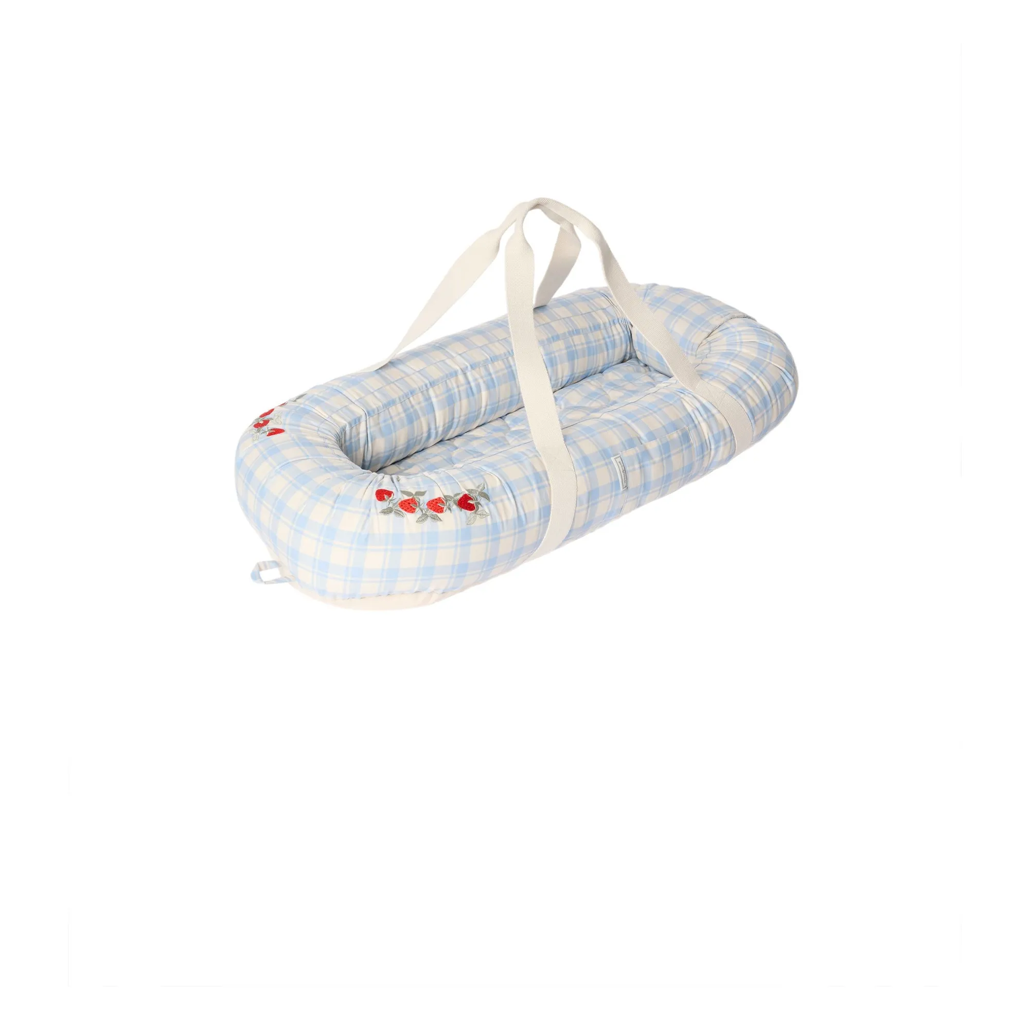Garbo&Friends Light Blue Plaid Sky Bassinet