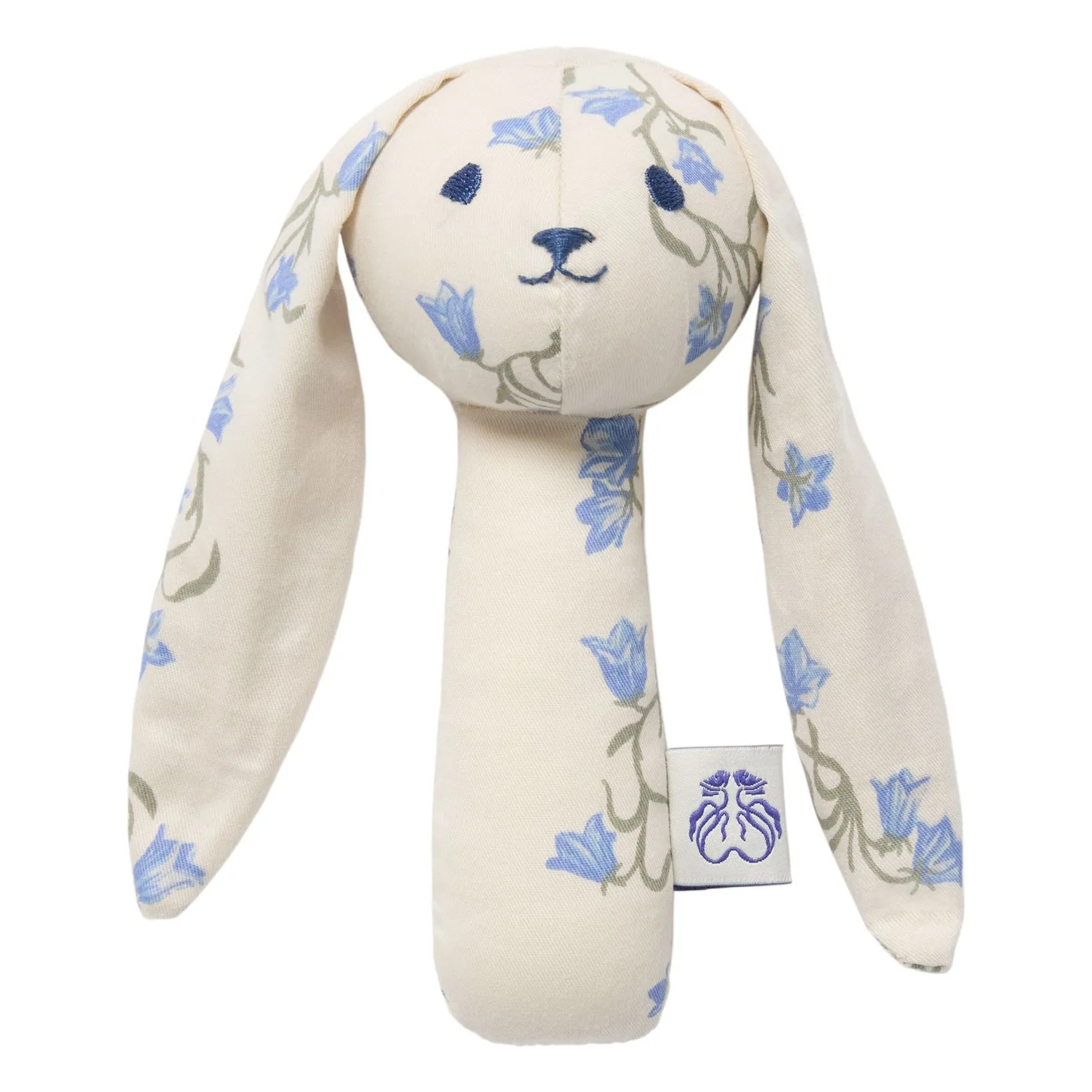 Garbo&Friends Ecru Bell Flower Bunny Rattle