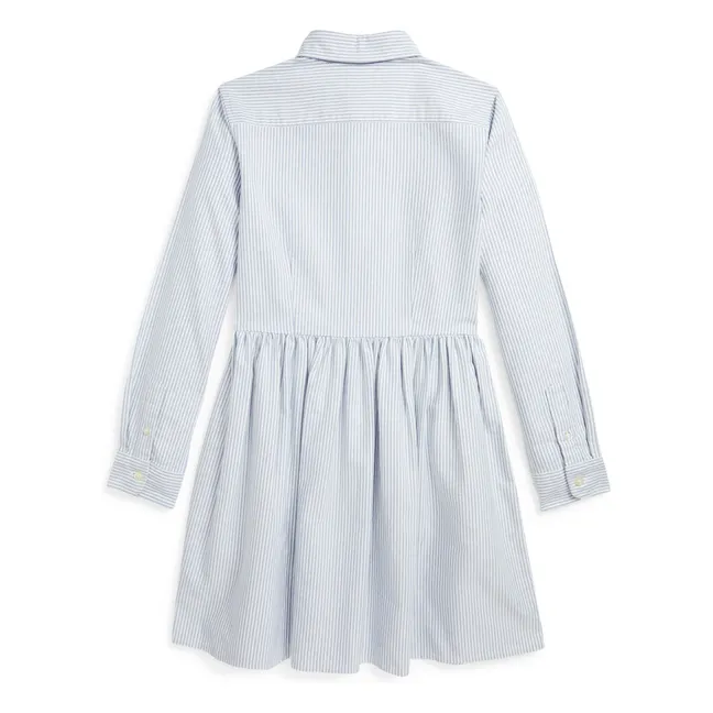 Robe Col Chemise | Bleu Clair
