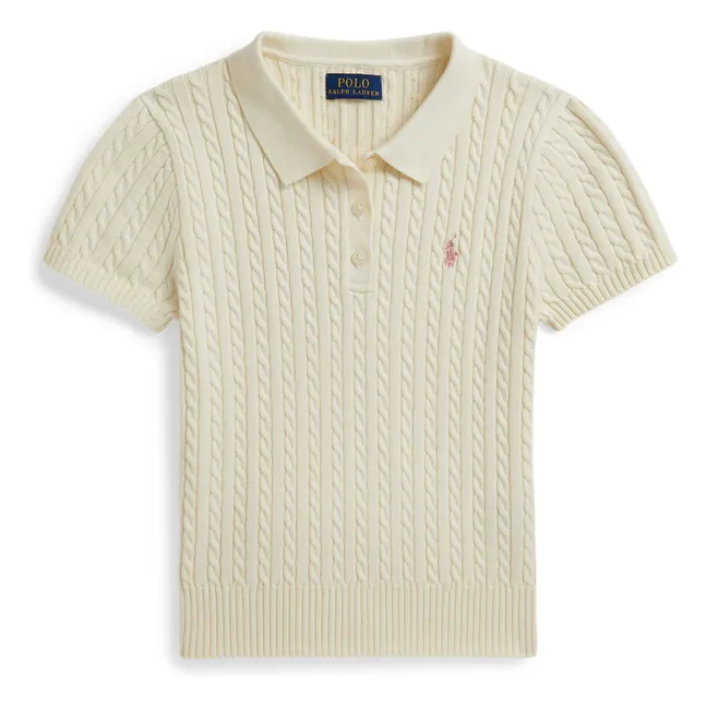 Polo Maille Fine | Crème