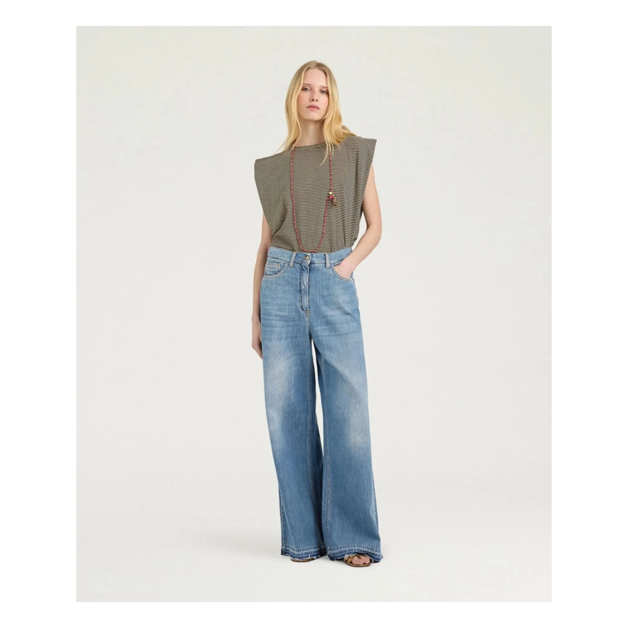 Jean Aoki Coton | Bleu- Image produit n°4