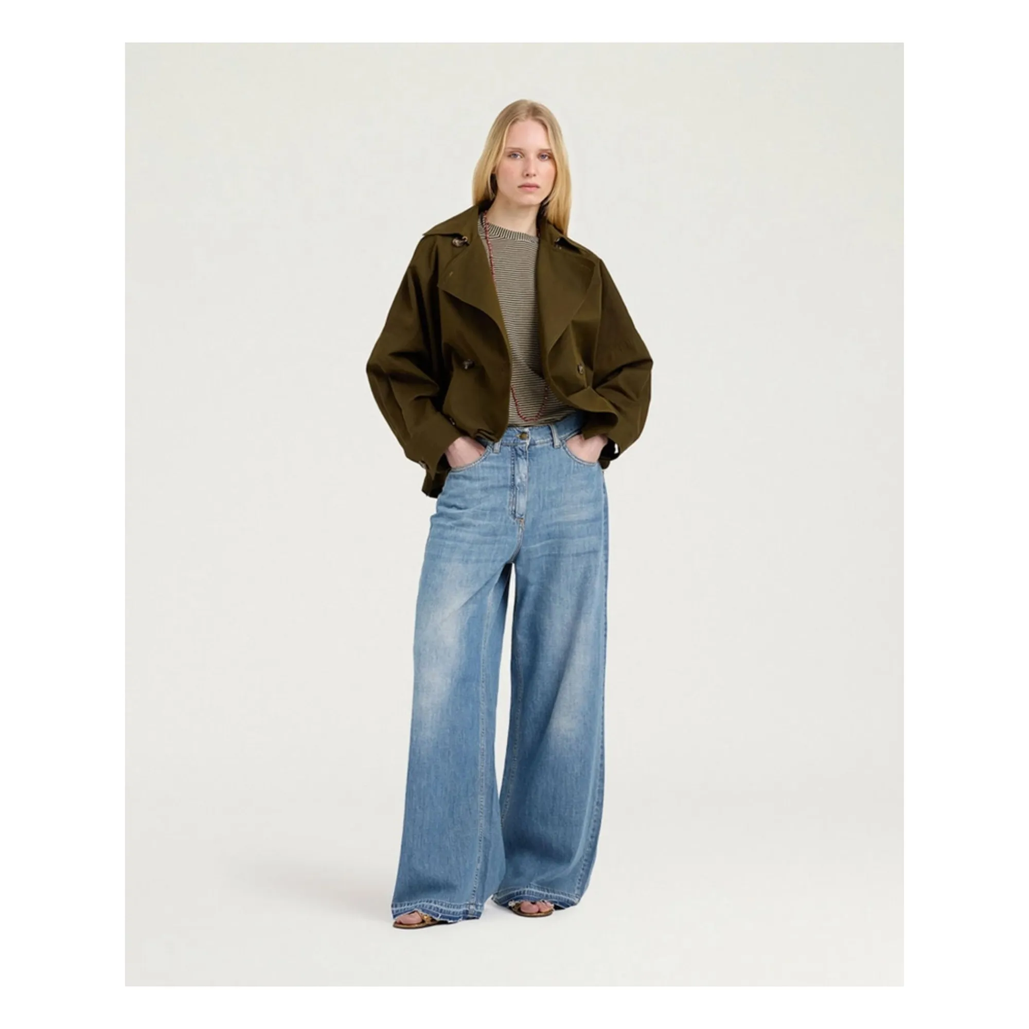 Jean Aoki Coton | Bleu- Image produit n°5