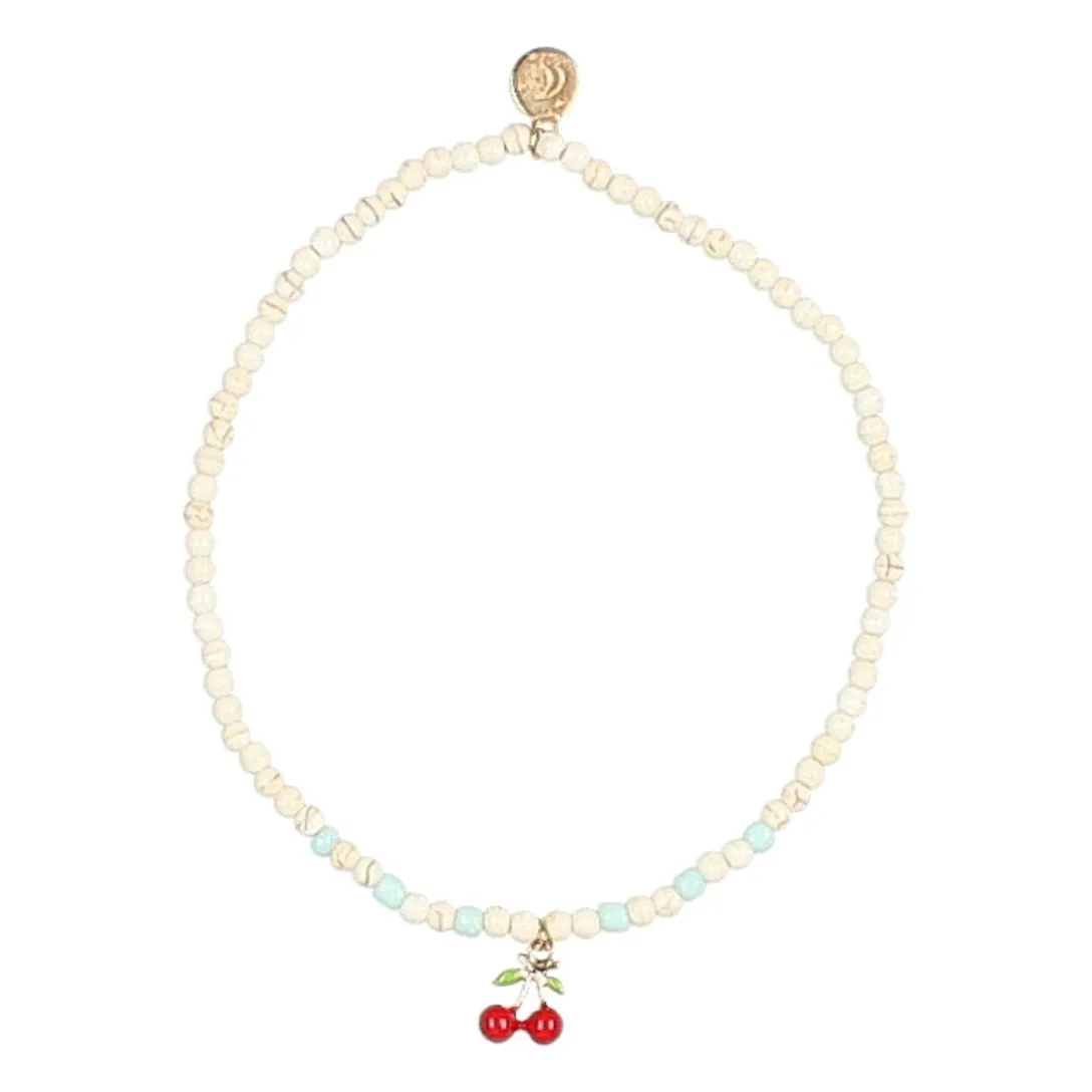 Búho Cherry Red Cherry Necklace