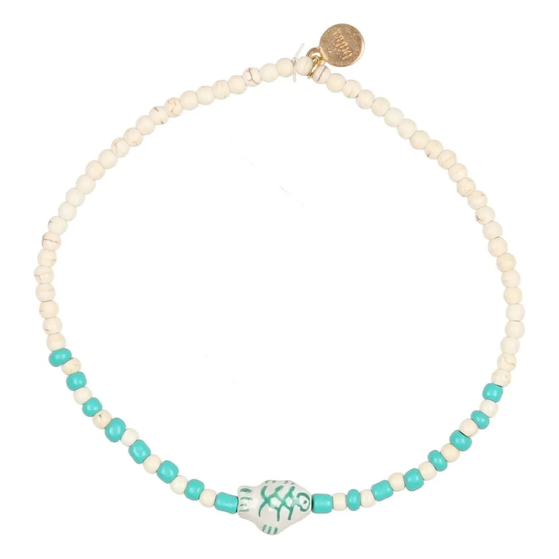 Búho Turquoise Fish Necklace