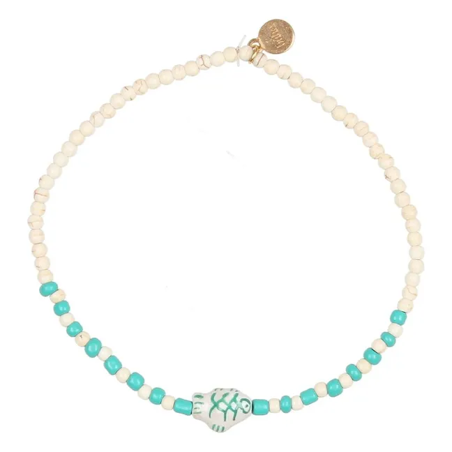Collier Poisson | Bleu turquoise