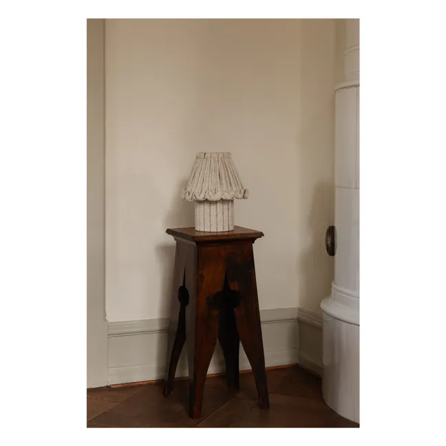 Lampe de table en lin Shiva | Crème