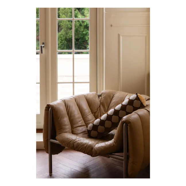 Housse de coussin en velours Elina | Ocre