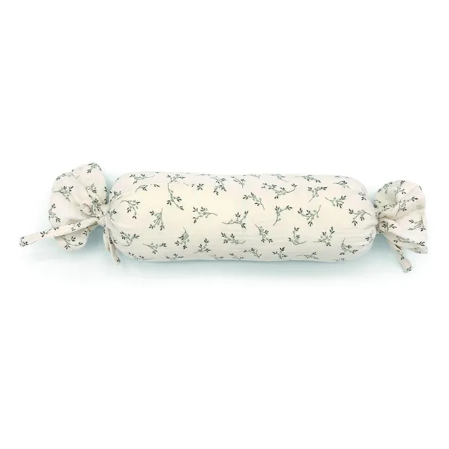 Coussin Olive Bloom | Ecru