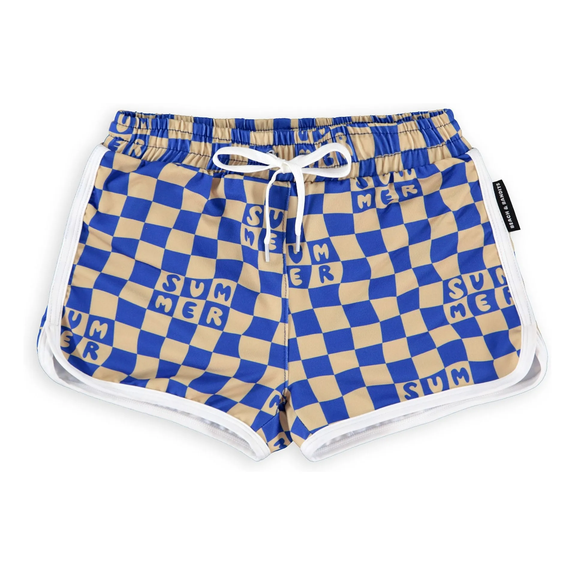 Short de Bain Anti-UV Checkered Summer Trunk Fibres Recyclées | Bleu- Image produit n°0