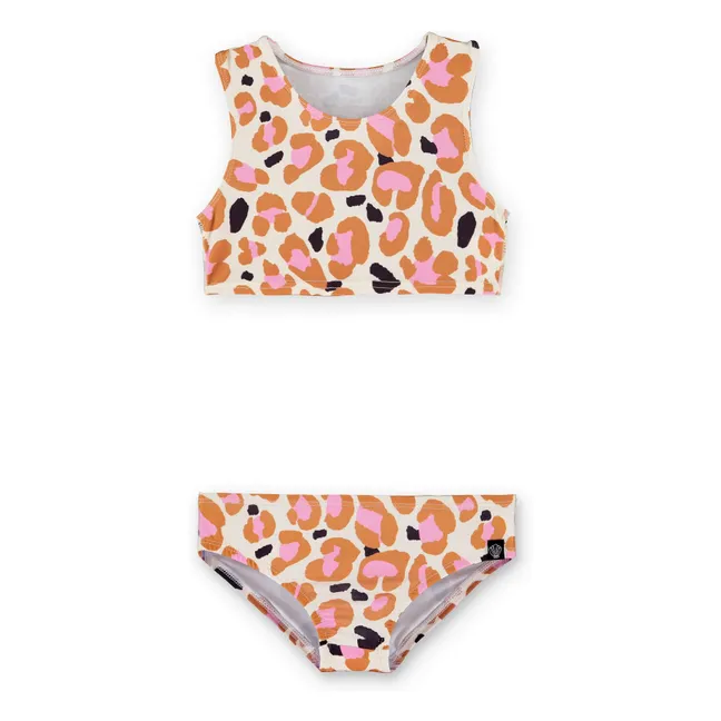 Costume da bagno 2 pezzi con protezione UV Candy Leopard Fibre riciclate