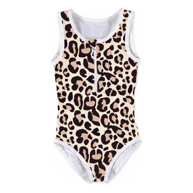 Leopard Shark Recycled Fiber UV Protection 1-Piece Jersey | Ivory