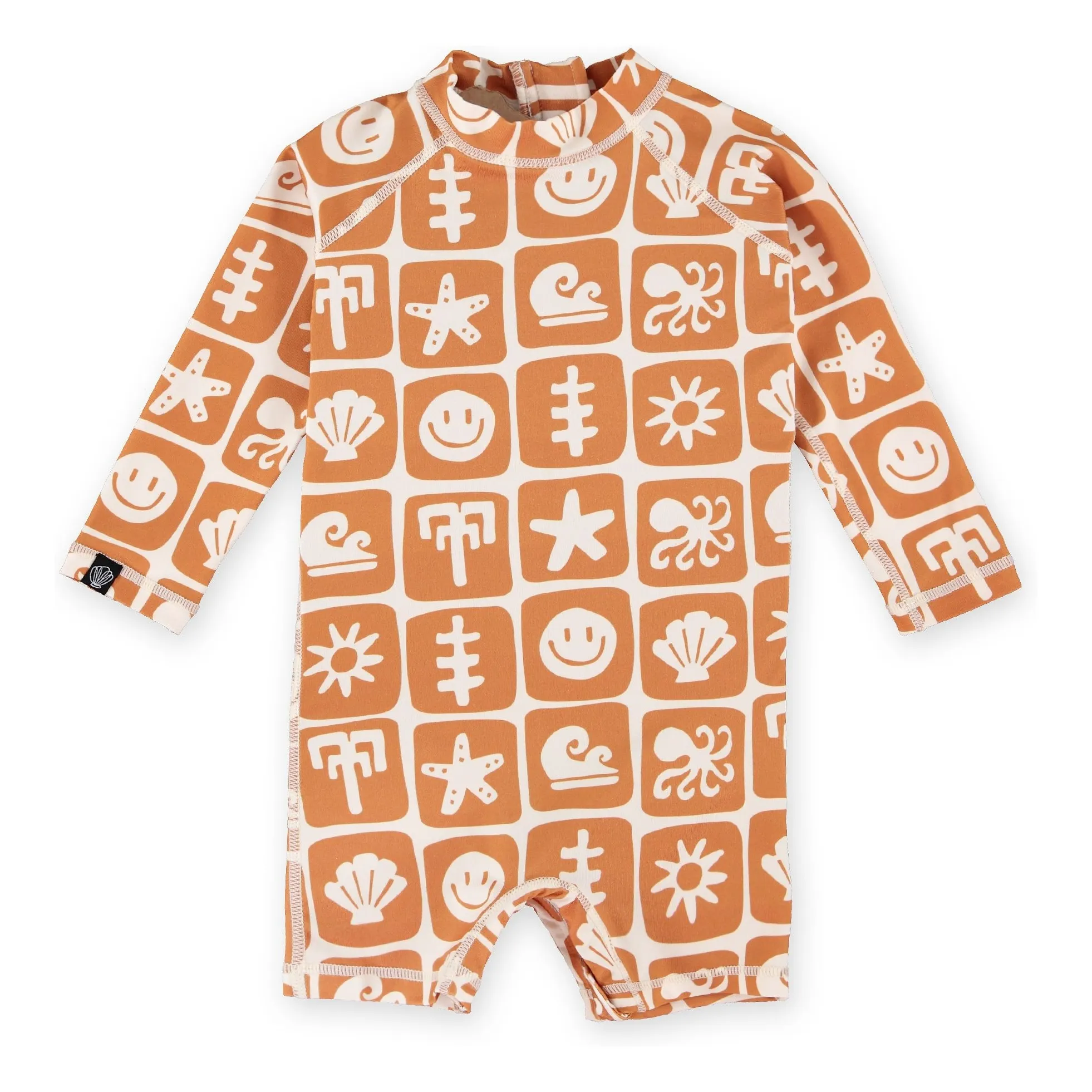 Beach & Bandits Rust Sea Smiley Recycled Fiber Uv Protection Jumpsuit
