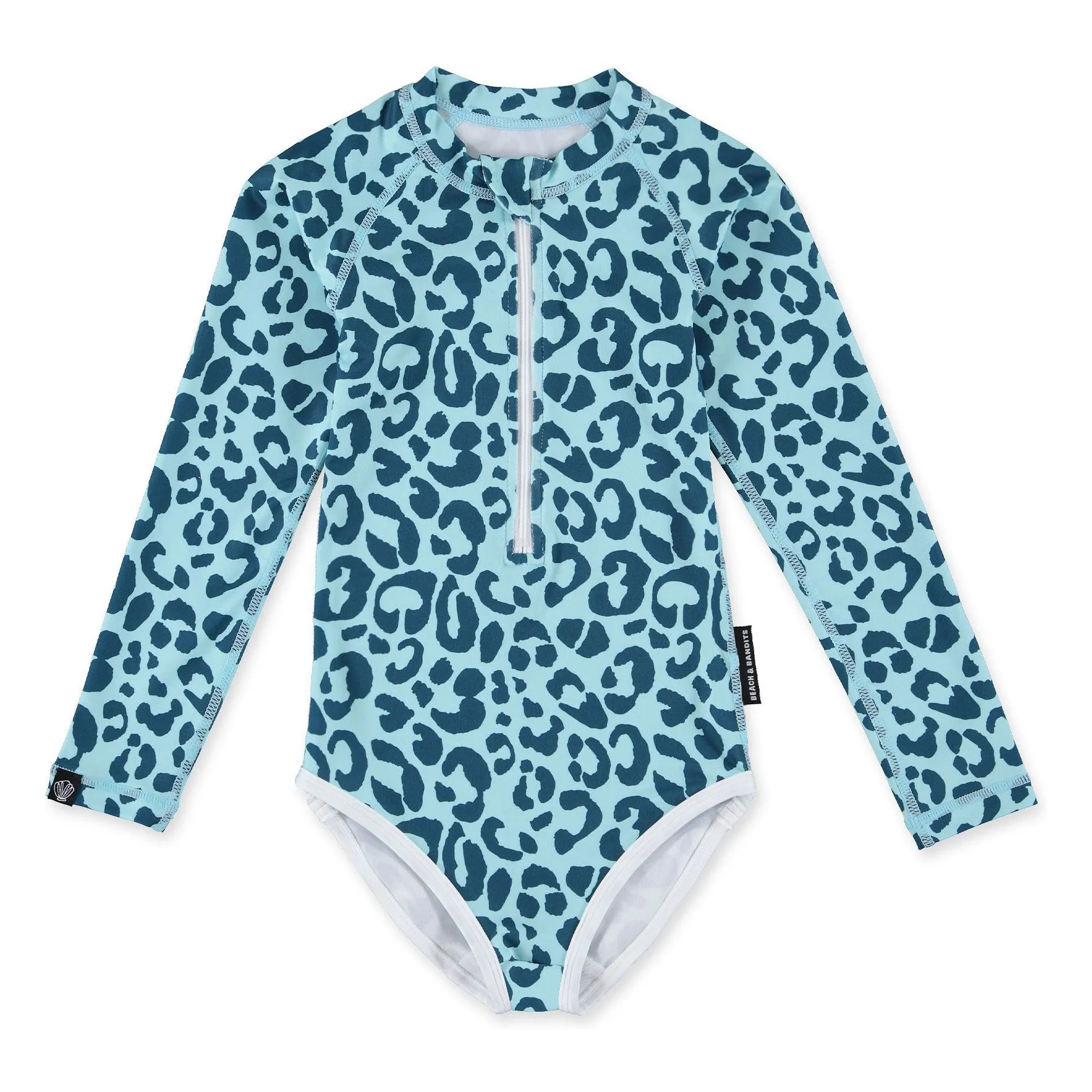 Maillot de Bain Anti-UV Ocean Leopard Fibres Recyclées  | Bleu- Image produit n°0