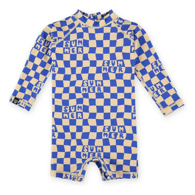 Tutina estiva per bambini in fibre riciclate con protezione UV  | Blu