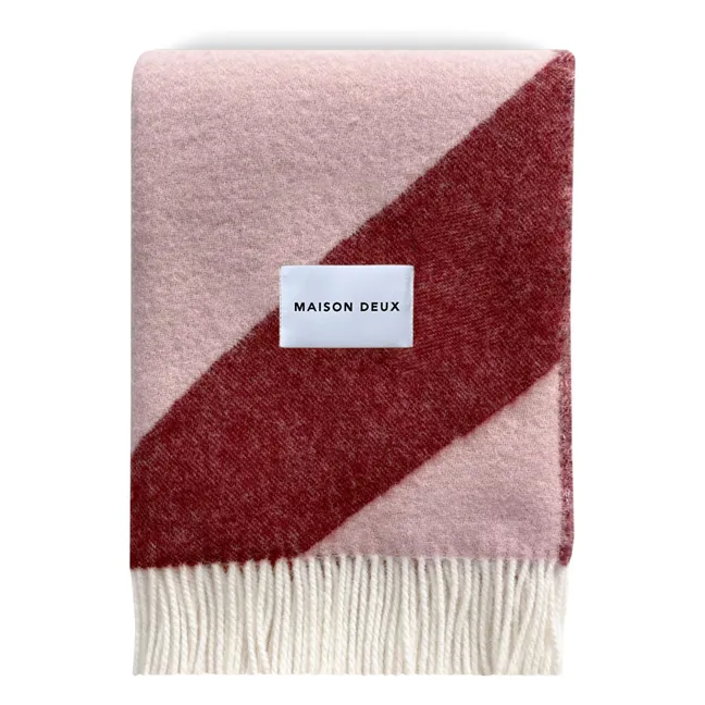 Plaid en laine Swirl | Bordeaux