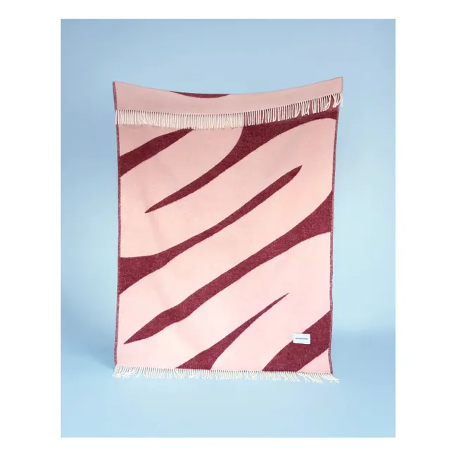 Plaid en laine Swirl | Bordeaux