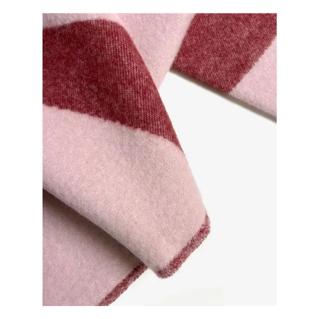 Plaid en laine Swirl | Bordeaux