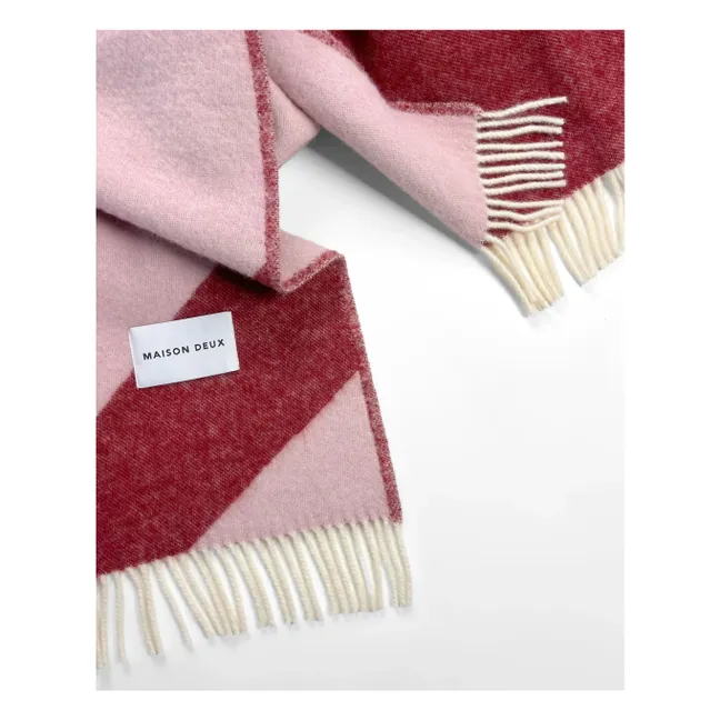 Plaid en laine Swirl | Bordeaux