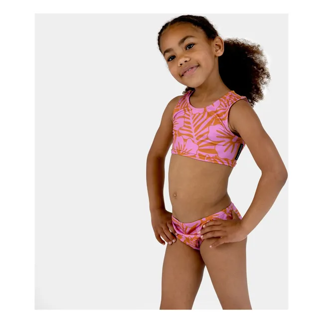 Traje de baño de 2 piezas con protección UV Hibiscus Fibras recicladas | Rosa