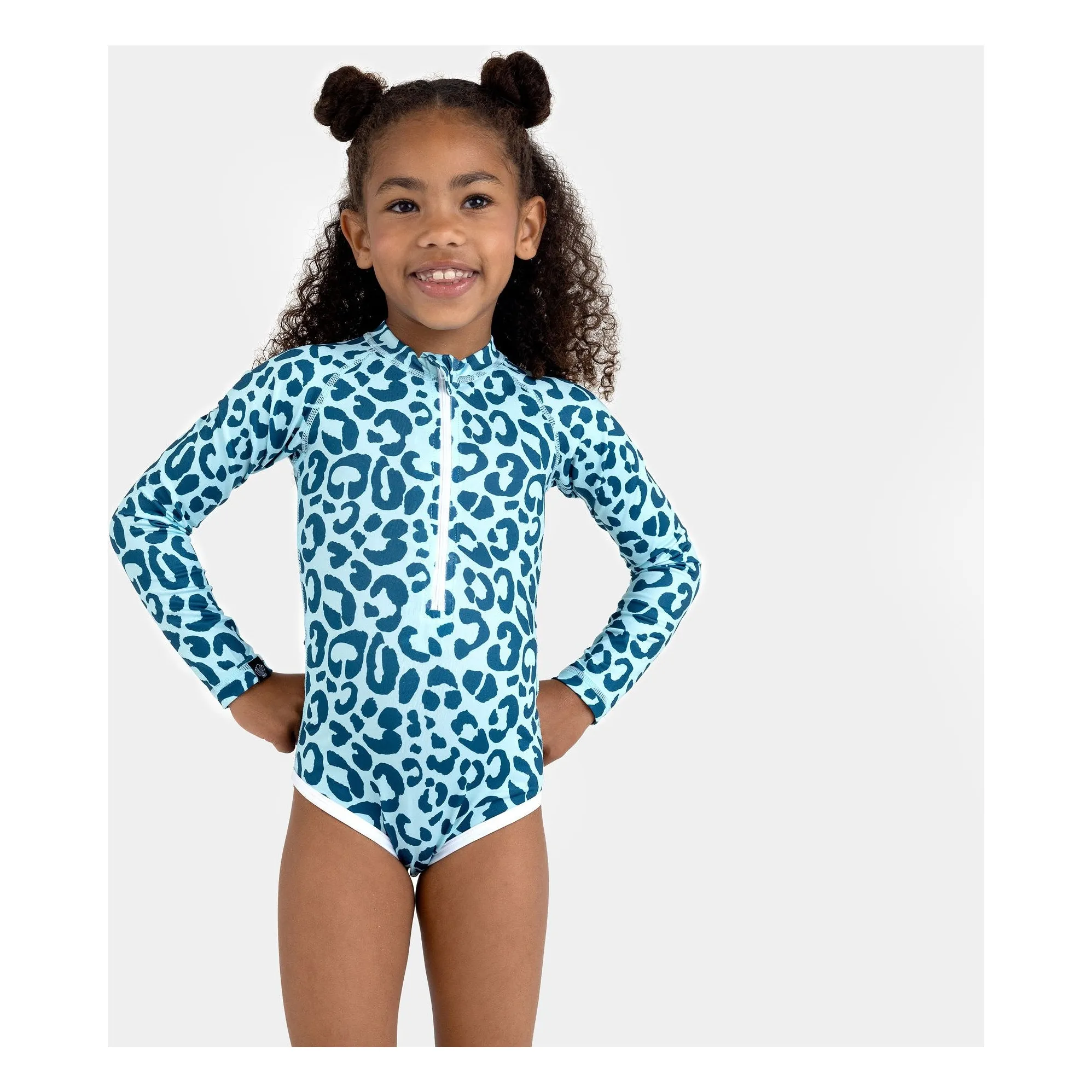 Maillot de Bain Anti-UV Ocean Leopard Fibres Recyclées  | Bleu- Image produit n°1
