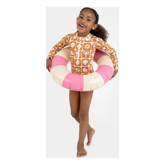 Maillot de Bain Anti-UV Sea Smiley Fibres Recyclées  | Rouille