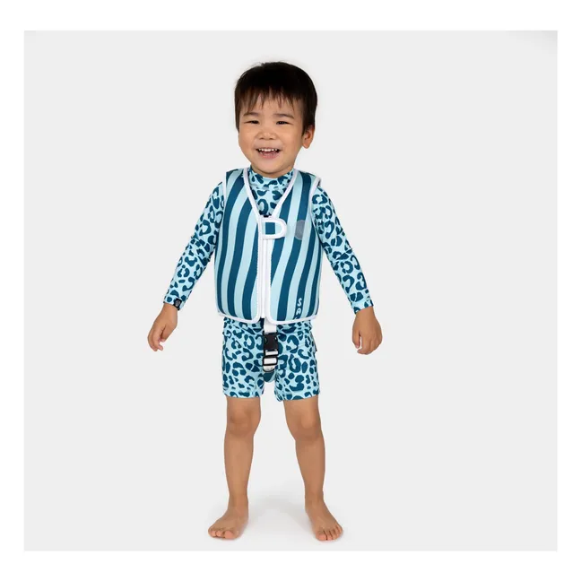 Chaleco de baño Salty Stripes Fibras recicladas | Azul Marino