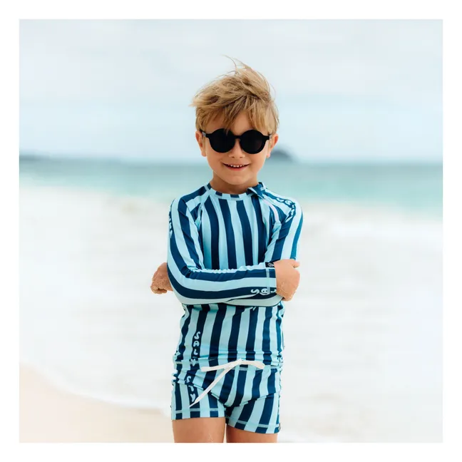 Salty Stripes UV Protection Swim Shorts Recycled Fibers | Navy blue