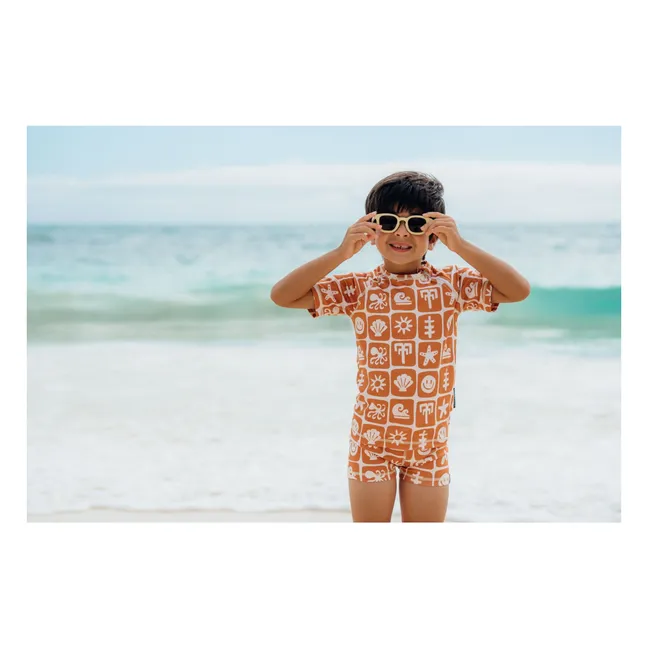T-shirt Anti-UV Sea Smiley Fibres Recyclées | Rouille