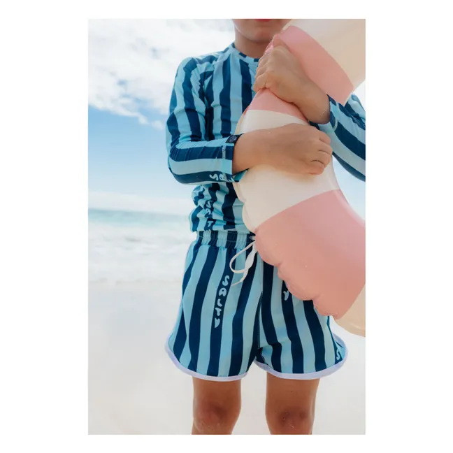Salty Stripes Trunk UV Protection Swim Shorts Recycled Fibers | Navy blue
