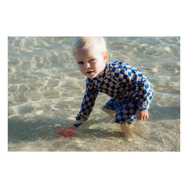 Tutina estiva per bambini in fibre riciclate con protezione UV  | Blu