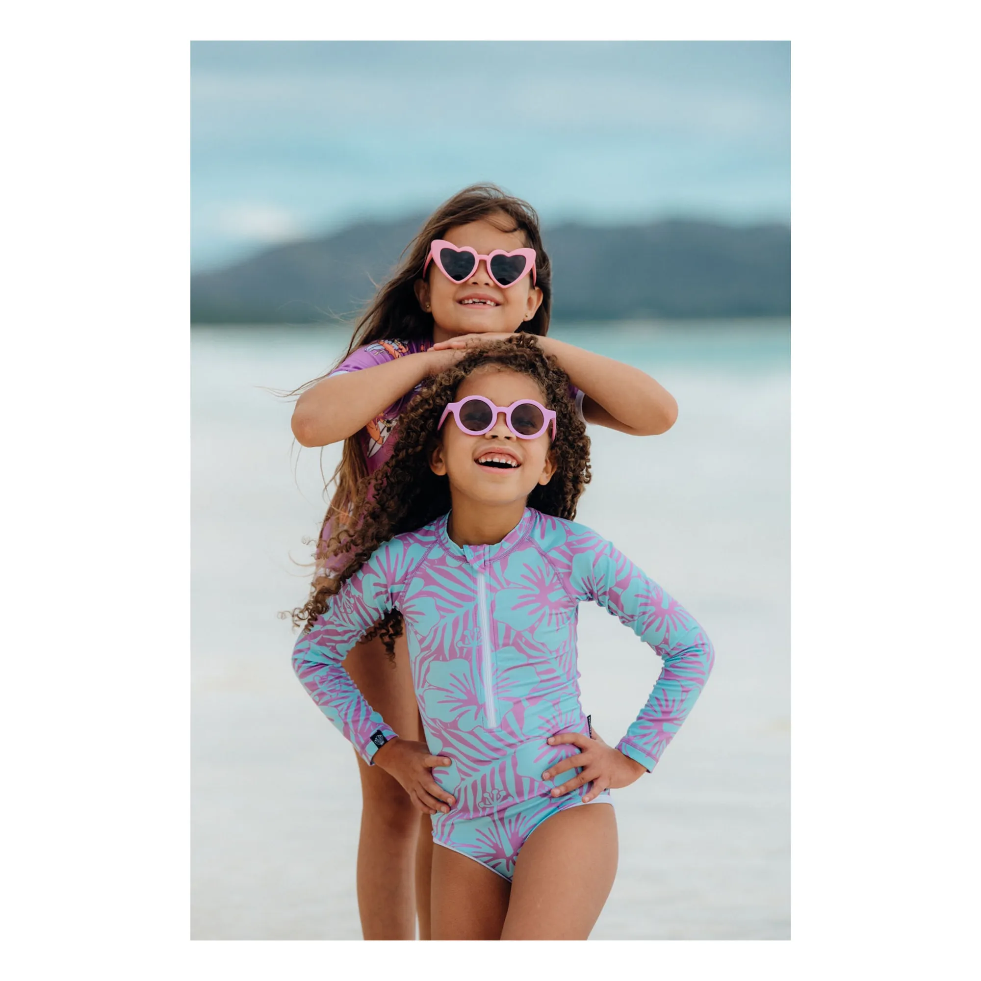 Maillot de Bain Anti-UV Hibiscus Fibres Recyclées  | Violet- Image produit n°2