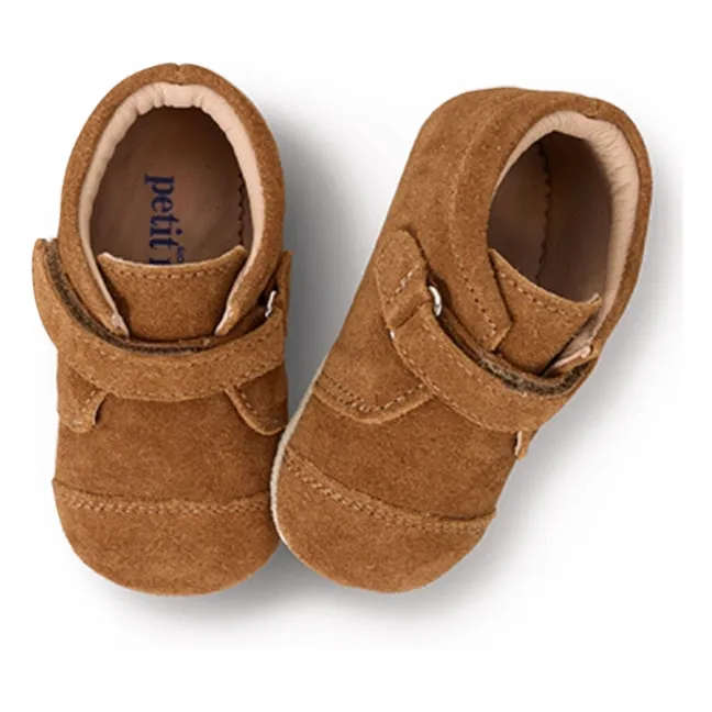 Klettschuhe Wildleder | Haselnussbraun