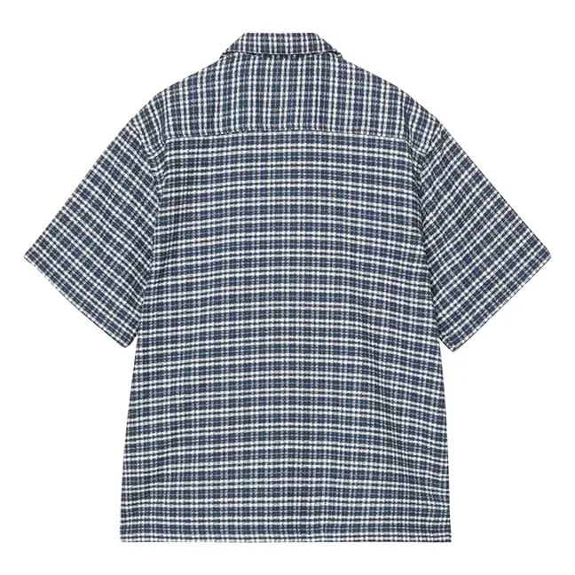 Chemise Carreaux S/S Kander | Bleu gris