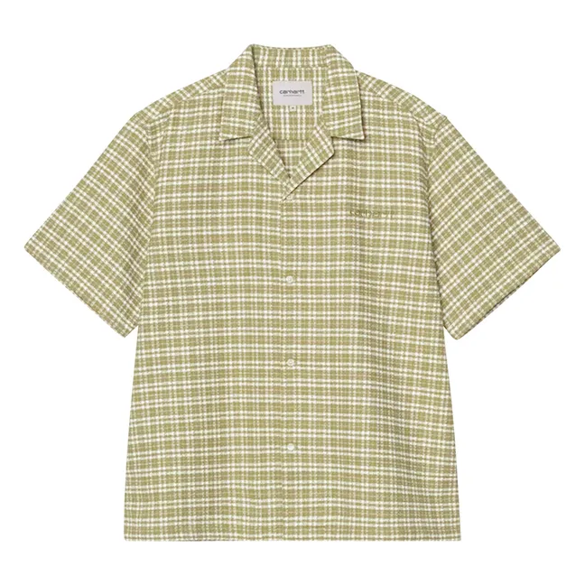 Chemise Carreaux S/S Kander | Jaune vert