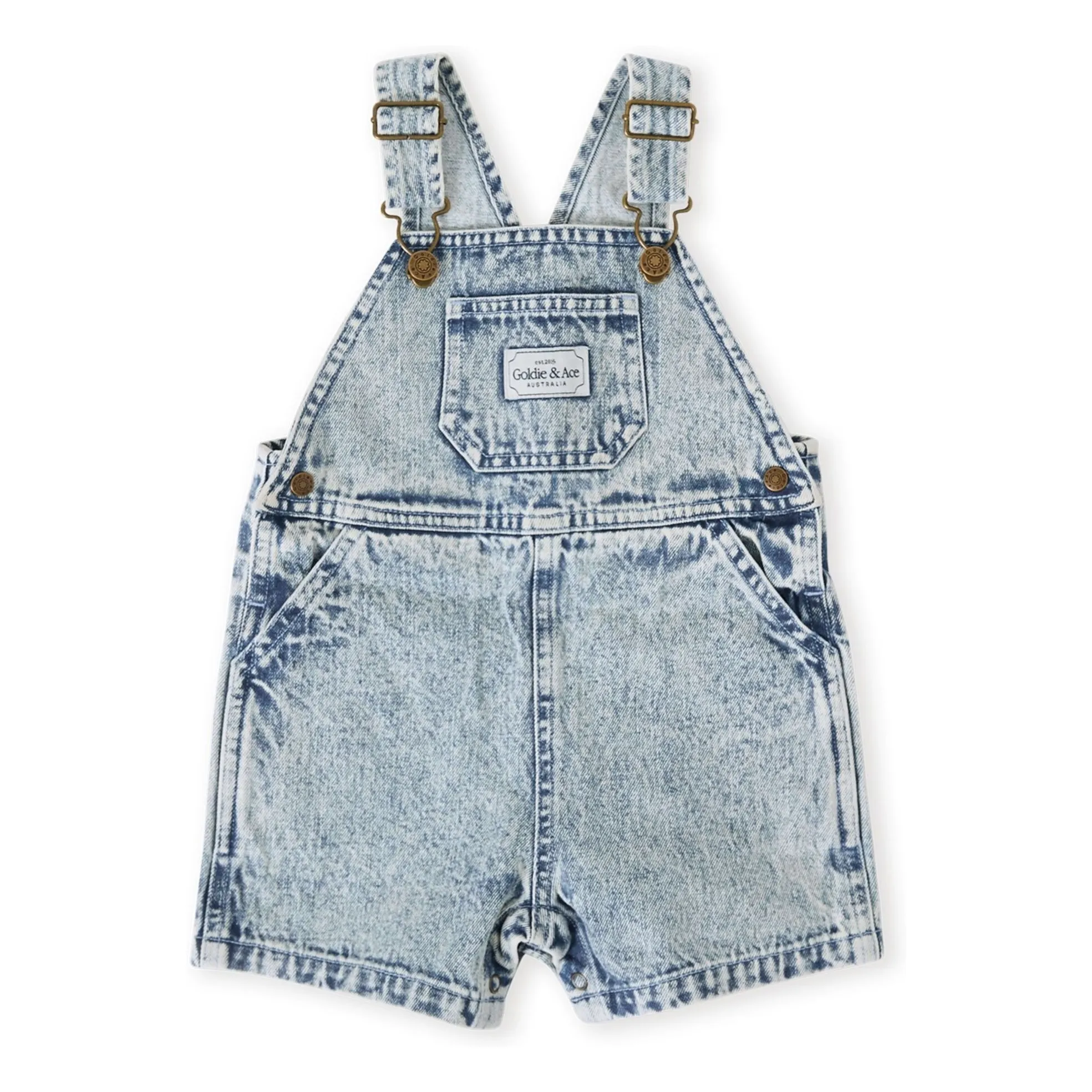 Goldie + Ace Denim Blue Burton Vintage Short Dungarees