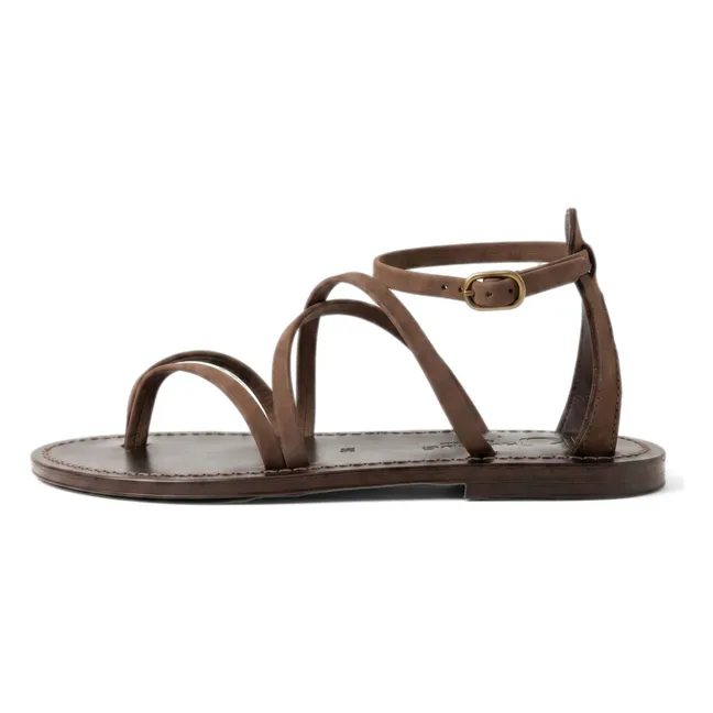Epicure Nubuk Sandalen | Bronze