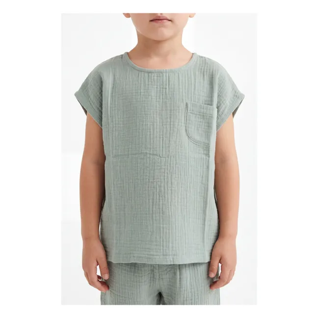 T-shirt Natalia Coton Bio | Vert amande