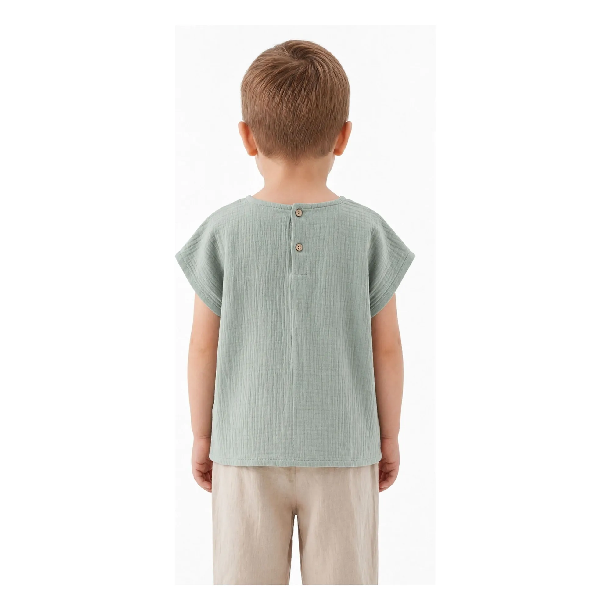T-shirt Natalia Coton Bio | Vert amande- Image produit n°2