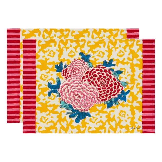 Sets de table Arabesque Corolla - Lot de 2 | Jaune